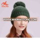 4269 new 2019 women chunky knitted free pom ribbed beanie fleece lining inside custom winter hat