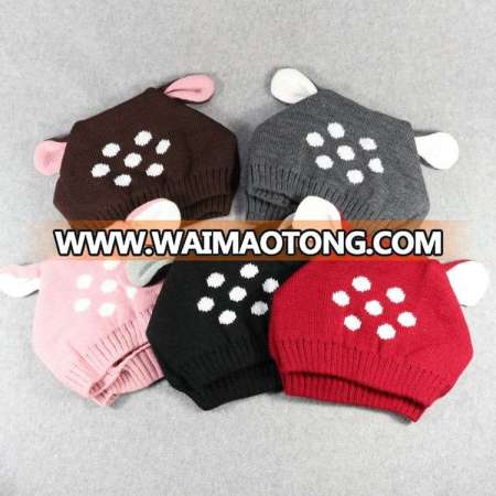 HZM-17547002 wholesale new design acrylic fashion crocheted kid knitted hat